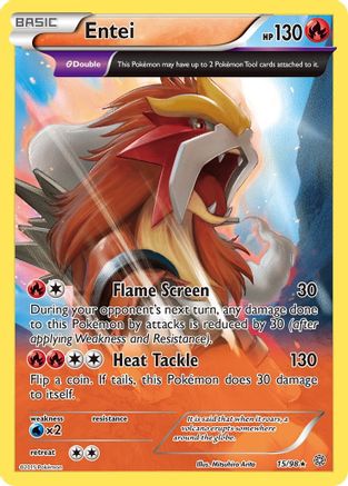 Entei (15) (15) 015/98 - Holofoil XY Ancient Origins - Holo Rare