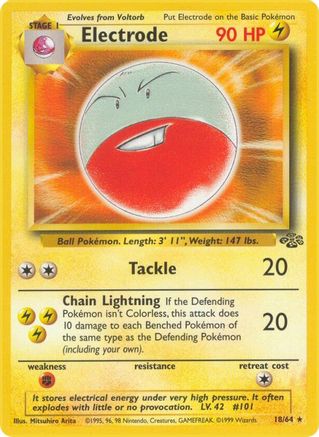 Electrode (18) (18) 018/64 - 1st Edition Jungle - Rare