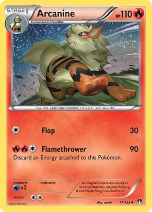 Arcanine 011/122 - Reverse Holofoil XY BREAKpoint - Uncommon