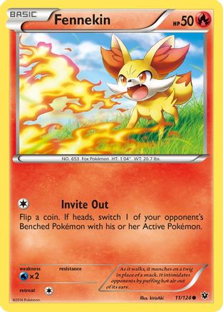 Fennekin (11) (11) 011/124 XY Fates Collide - Common