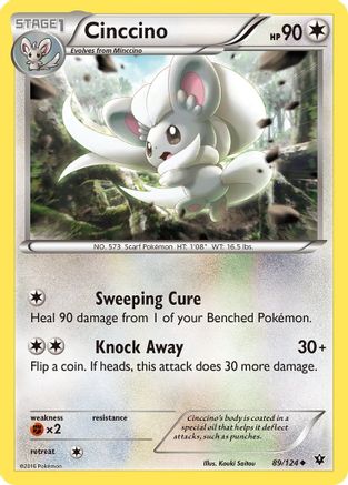 Cinccino (89) (89) 089/124 - Reverse Holofoil XY Fates Collide - Uncommon