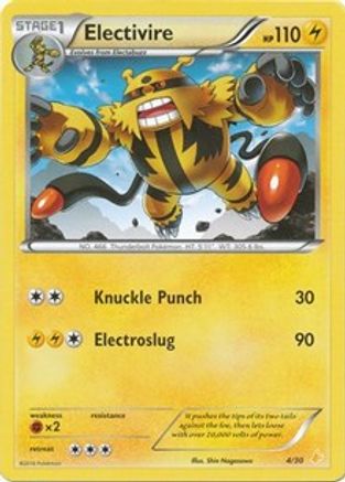 Electivire (4) (4) 004 XY Trainer Kit Pikachu Libre & Suicune - Common