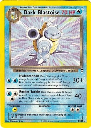 Dark Blastoise (WotC Legendary Collection) 004/110 Deck Exclusives - Rare