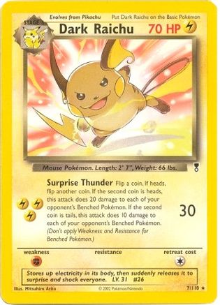 Dark Raichu (WotC Legendary Collection) 007/110 Deck Exclusives - Rare