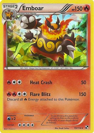 Emboar (Cracked Ice Holo) 019/114 - Holofoil Deck Exclusives - Holo Rare