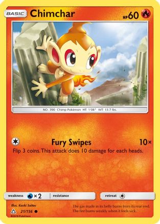 Chimchar (21) (21) 021 - Reverse Holofoil SM Ultra Prism - Common