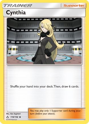 Cynthia 119/156 - Reverse Holofoil SM Ultra Prism - Uncommon