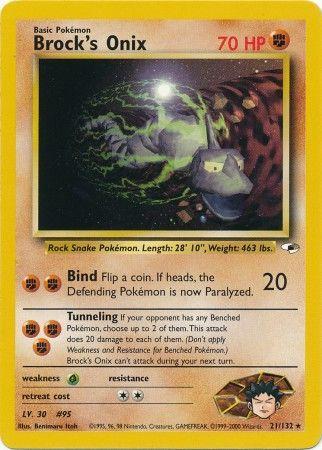 Brock's Onix (21) (21) 021/132 - Unlimited Gym Heroes - Rare
