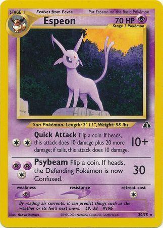 Espeon (20) (20) 020/75 - Unlimited Neo Discovery - Rare