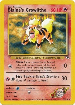 Blaine's Growlithe (35) (35) 035/132 - Unlimited Gym Heroes - Uncommon
