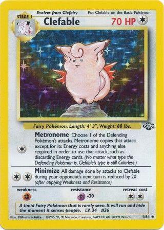 Clefable (1) (1) 001/64 - Unlimited Holofoil Jungle - Holo Rare