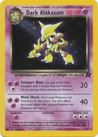 Dark Alakazam (1) (1) 001/82 - Unlimited Holofoil Team Rocket - Holo Rare