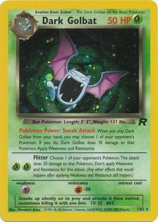 Dark Golbat (7) (7) 007/82 - Unlimited Holofoil Team Rocket - Holo Rare