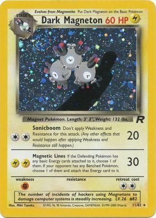 Dark Magneton (11) (11) 011/82 - Unlimited Holofoil Team Rocket - Holo Rare