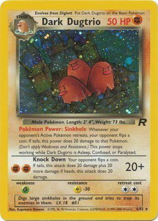 Dark Dugtrio (6) (6) 006/82 - Unlimited Holofoil Team Rocket - Holo Rare