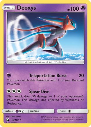 Deoxys (69) (69) 069/168 - Reverse Holofoil SM Celestial Storm - Rare