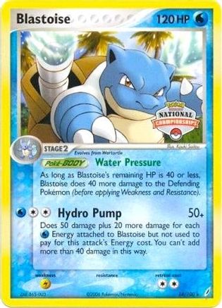 Blastoise (National Championships) 014/100 League & Championship Cards - Promo