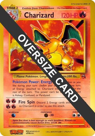 Charizard (CoroCoro Promo) 004/102 - Holofoil Jumbo Cards - Promo