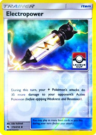 Electropower (League Cup) 172/214 - Reverse Holofoil League & Championship Cards - Promo