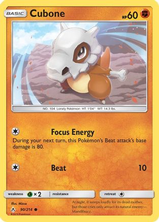 Cubone 090/214 SM Unbroken Bonds - Common