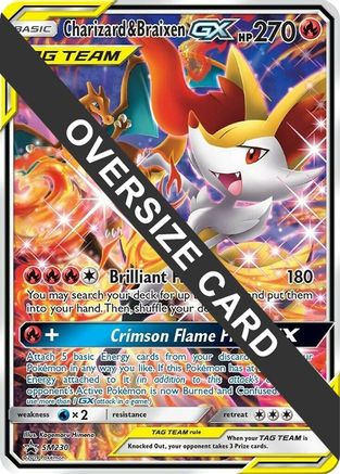 Charizard & Braixen GX (SM Black Star Promo) SM230 - Holofoil Jumbo Cards - Promo