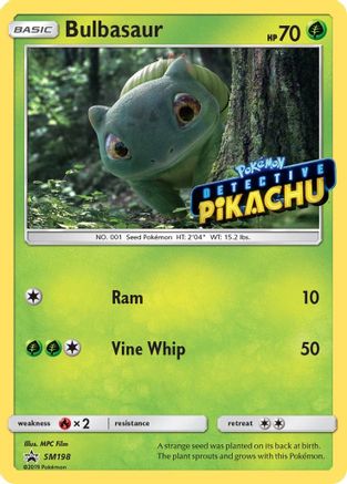 Bulbasaur (Detective Pikachu Stamped) SM198 - Holofoil SM Promos - Promo