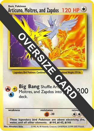 Articuno, Moltres, and Zapdos (Warner Bros. Promo) Jumbo Cards - Promo