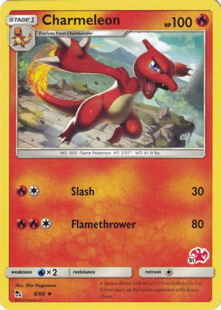 Charmeleon (#51 Charizard Stamped) 008/68 Battle Academy - Promo