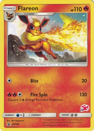 Flareon (#44 Charizard Stamped) SM186 Battle Academy - Promo
