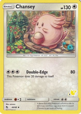 Chansey (#5 Pikachu Stamped) 046/68 Battle Academy - Promo