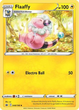Flaaffy 048/198 - Reverse Holofoil SWSH06 Chilling Reign - Uncommon