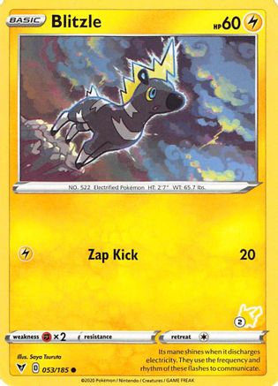 Blitzle (#2 Pikachu Stamped) 053/185 Battle Academy 2022 - Promo