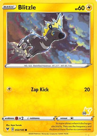 Blitzle (#55 Pikachu Stamped) 053/185 Battle Academy 2022 - Promo