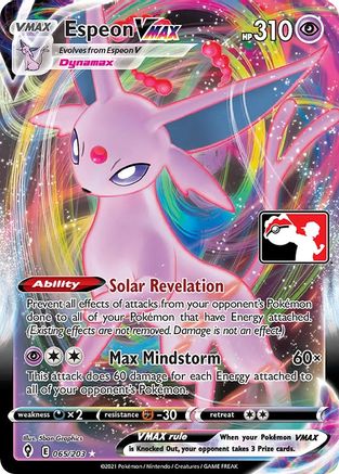 Espeon VMAX 065 - Holofoil Prize Pack Series Cards - Ultra Rare
