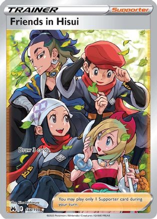Friends in Hisui (Full Art) 148/159 - Holofoil Crown Zenith - Ultra Rare