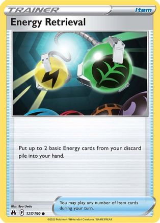 Energy Retrieval 127/159 - Reverse Holofoil Crown Zenith - Common