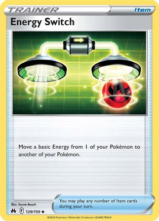 Energy Switch 129/159 - Reverse Holofoil Crown Zenith - Uncommon
