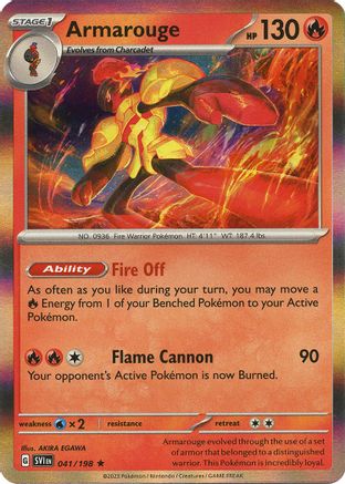 Armarouge 041/198 - Reverse Holofoil SV01 Scarlet & Violet Base Set - Rare