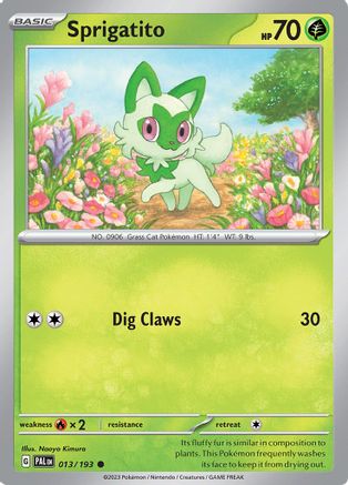 Sprigatito 013/193 SV02 Paldea Evolved - Common