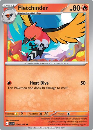 Fletchinder 029/193 SV02 Paldea Evolved - Uncommon
