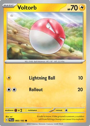 Voltorb 066/193 - Reverse Holofoil SV02 Paldea Evolved - Common