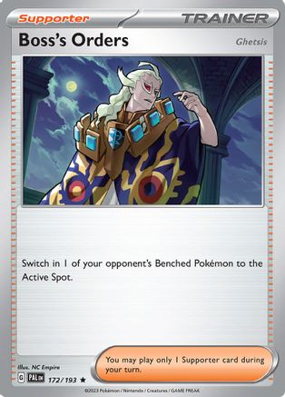 Boss's Orders 172/193 - Holofoil SV02 Paldea Evolved - Rare
