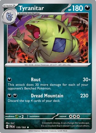 Tyranitar 135/193 - Holofoil SV02 Paldea Evolved - Rare