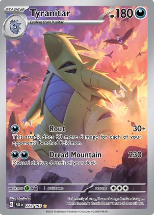 Tyranitar 222/193 - Holofoil SV02 Paldea Evolved - Illustration Rare