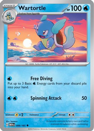 Wartortle 008/165 SV Scarlet & Violet 151 - Uncommon