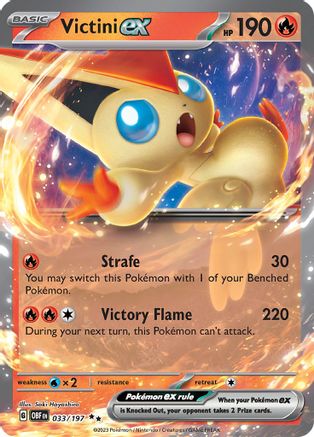 Victini ex 033/197 - Holofoil SV03 Obsidian Flames - Double Rare