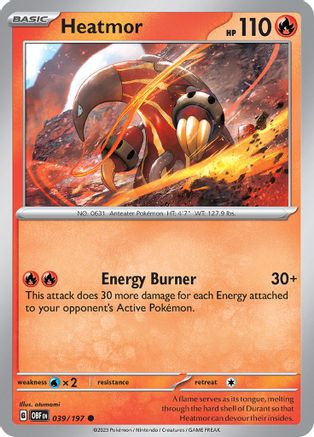 Heatmor 039/197 SV03 Obsidian Flames - Common