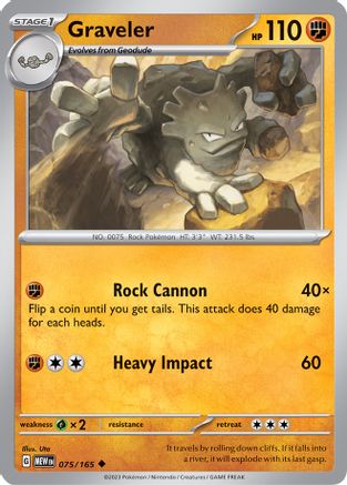 Graveler 075/165 SV Scarlet & Violet 151 - Uncommon