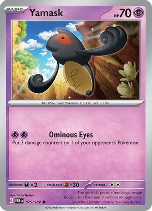 Yamask 075/182 - Reverse Holofoil SV04 Paradox Rift - Common
