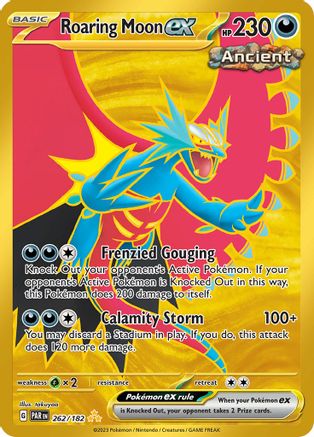 Roaring Moon ex 262/182 - Holofoil SV04 Paradox Rift - Hyper Rare